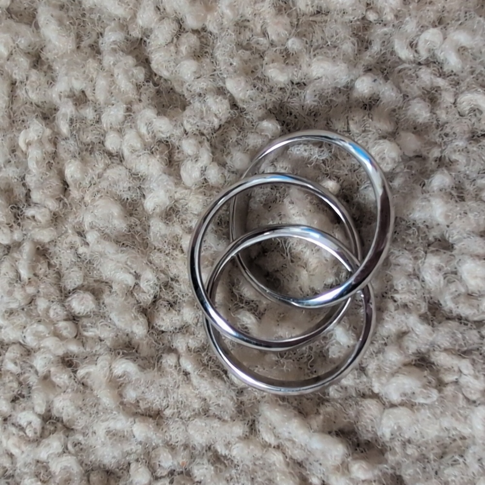 s925 13-14 stacking interlock rings - Picture 6 of 6